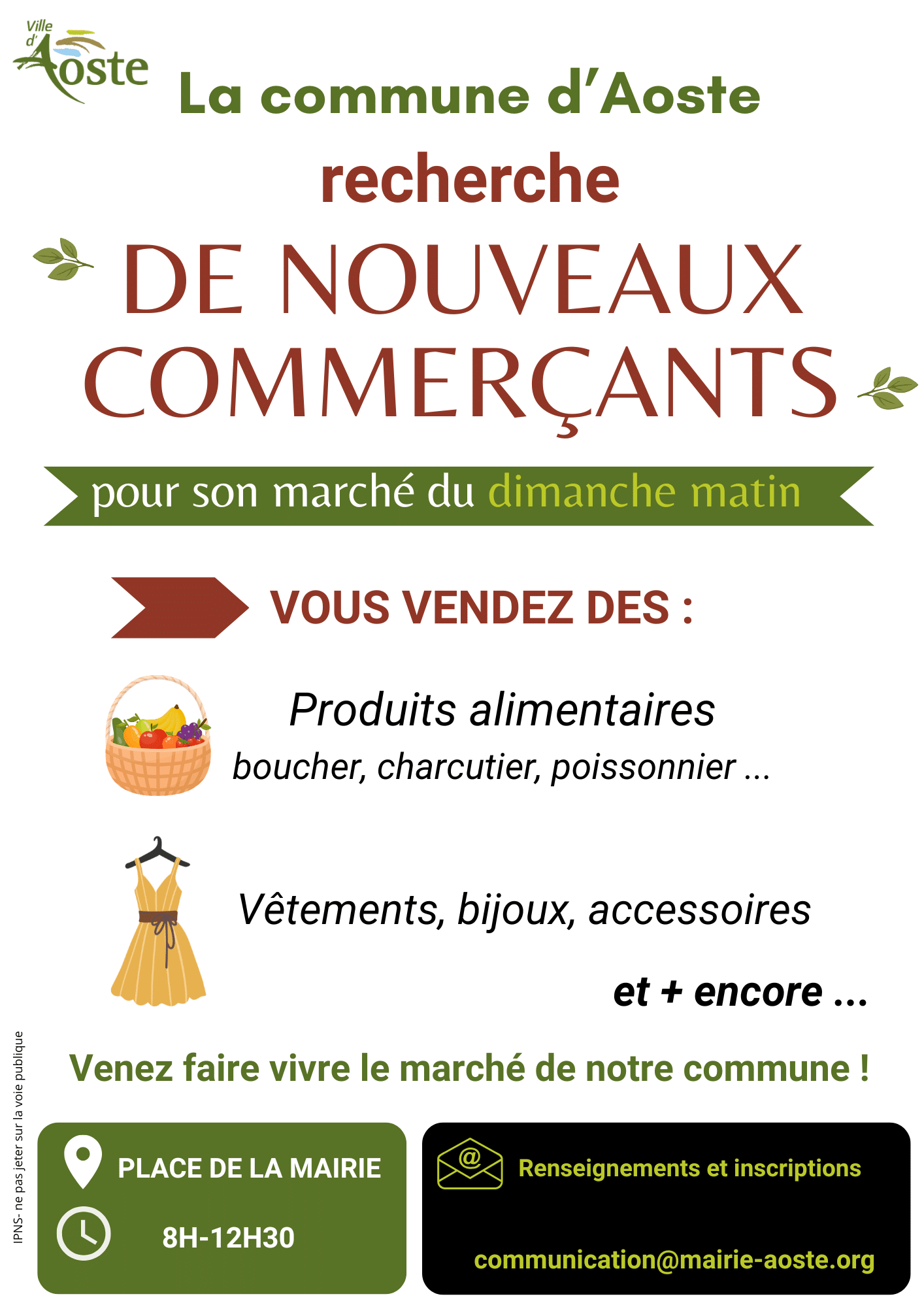 La commune d’Aoste recherche