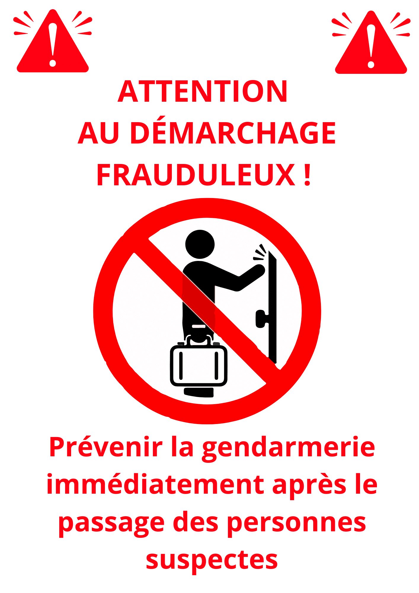ATTENTION AU DÉMARCHAGE FRAUDULEUX !(1)